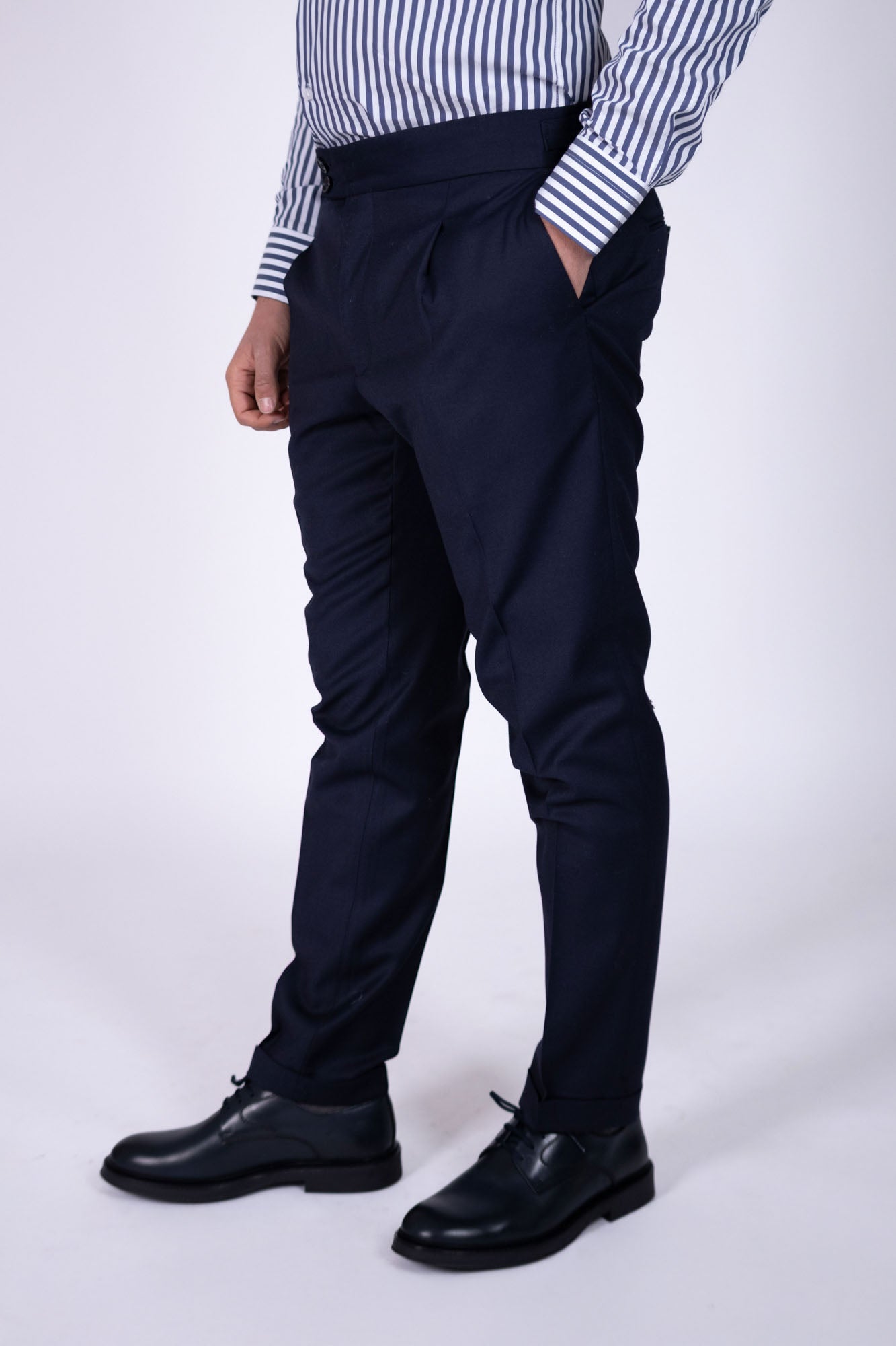 Pantalone Eredi Del Duca in lana con fibia