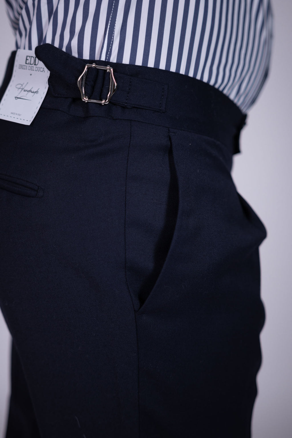 Pantalone Eredi Del Duca in lana con fibia