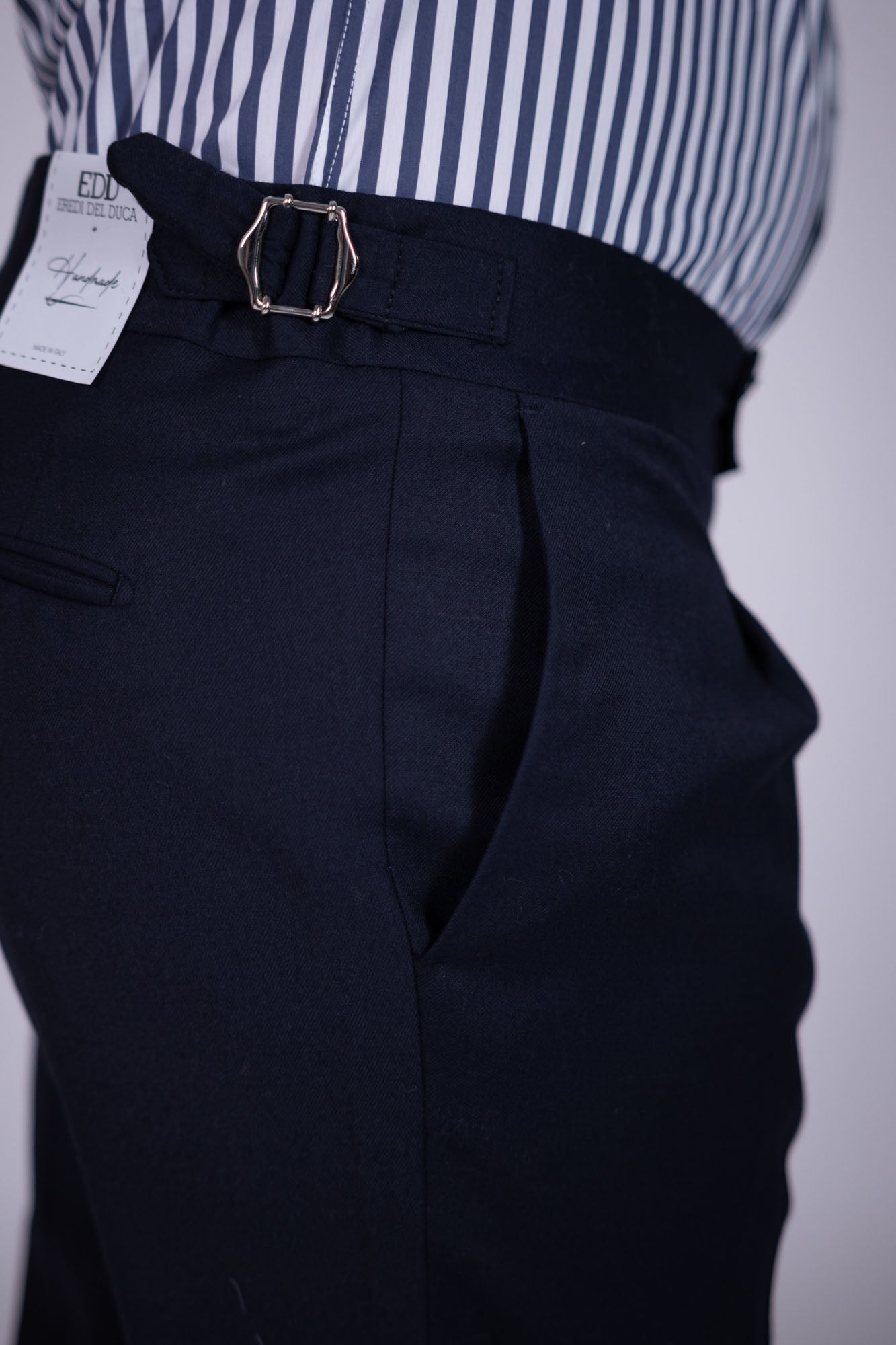 Pantalone Eredi Del Duca in lana con fibia