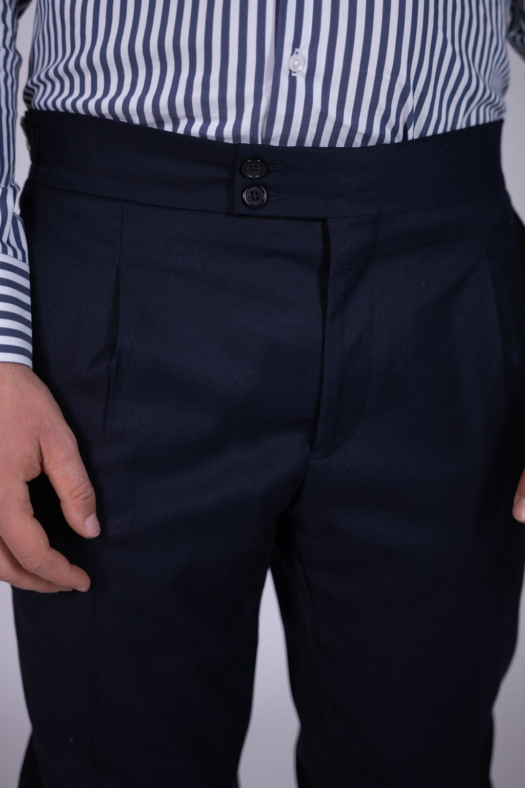 Pantalone Eredi Del Duca in lana con fibia
