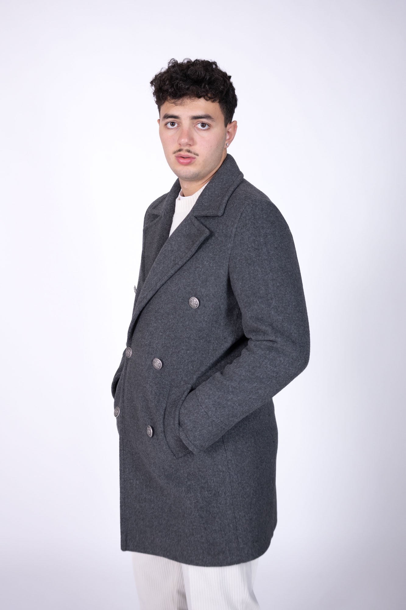 Cappotto doppiopetto Eredi Del Duca in lana