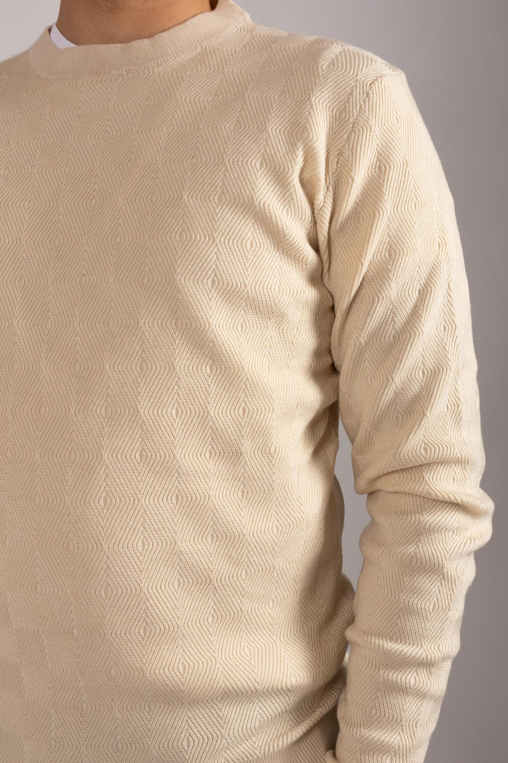 Pull-over Outfit merinos e seta con ricamo